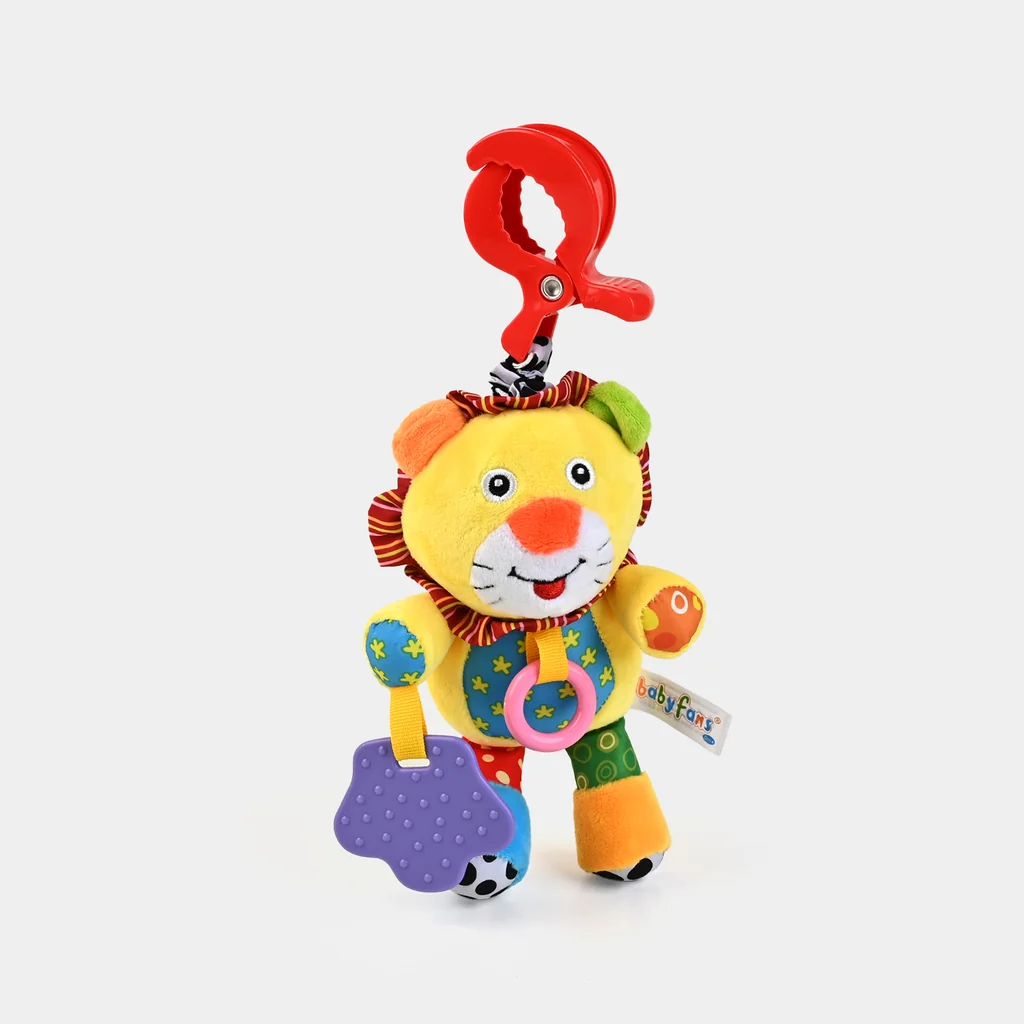 Jucarie Muzicala  Interactiva Suspendata pentru Bebelusi , Ideala pentru prindere la Carucior , Patut Tricicleta  - Leu Din Plus, Clema De Prindere, Zornaitoare si Element pentru Dentitie, Companion Colorat Pentru Joaca, Explorare Si Distractie [2]