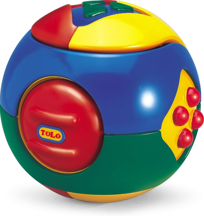 Jucarie Senzoriala pentru Bebelusi TOLO - Minge in forma de Puzzle, 3 in 1, Interactiva, Colorata, 6 luni+ [2]