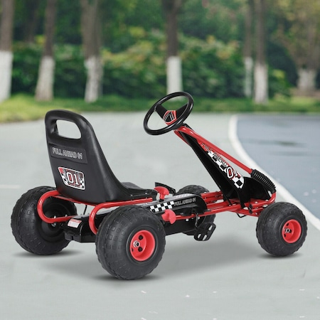 Kart cu pedale pentru copii Timeless Tools, Negru-rosu [9]