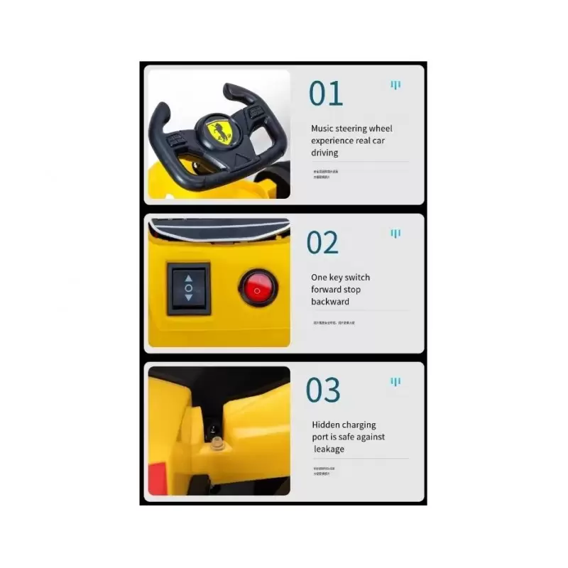 Kart Electric  pentru Copii -  FORMULA  1  -  Culoare Galbena [5]