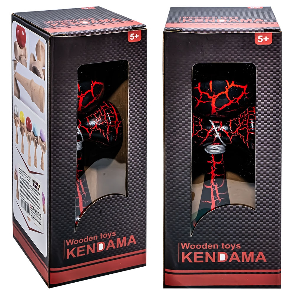 Kendama Original  Crack  din Lemn, Joc Interactiv pentru Copii si Adulti , 18 CM [3]