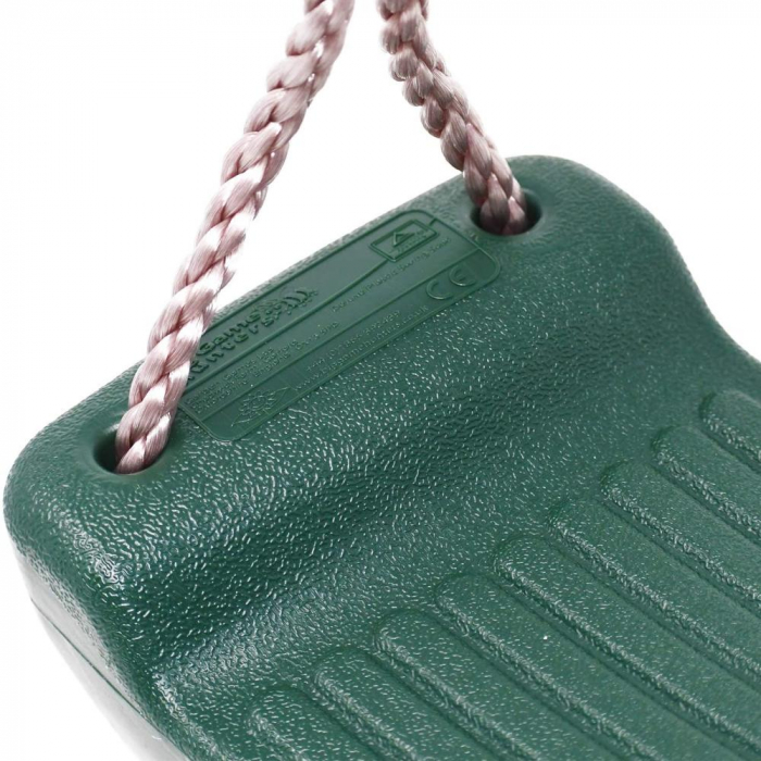 Leagan Hinta pentru Copii din Plastic fara Spatar, Franghii Incluse, Culoare Verde [5]