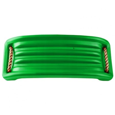 Leagan pentru copii cu platforma de plastic, franghii si elemente metalice pentru siguranta, verde [4]