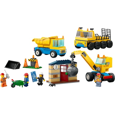 LEGO® City - Camioane de constructie si macara cu bila pentru demolari 60391, 235 piese [2]