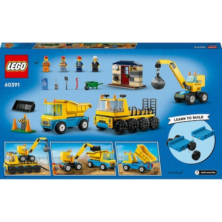 LEGO® City - Camioane de constructie si macara cu bila pentru demolari 60391, 235 piese [10]