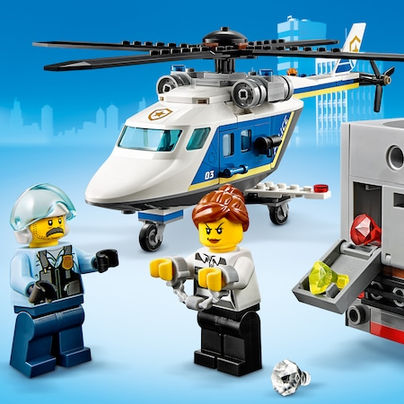 LEGO City Police - Urmarire cu elicopterul politiei 60243, 212 piese [6]