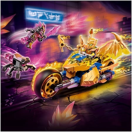 LEGO® Ninjago - Motocicleta-dragon aurie a lui Jay 71768, 137 piese [10]