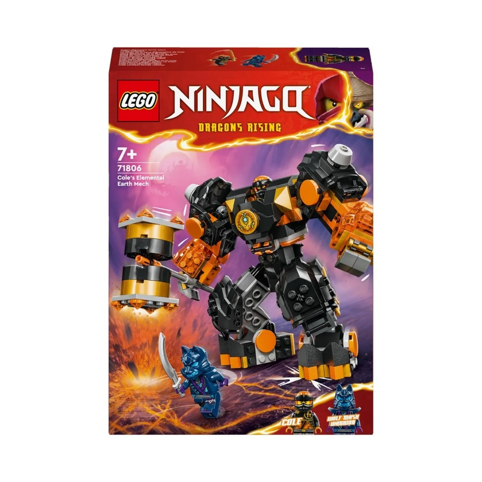 LEGO® Ninjago® -  Marele Robot Stihie de Pamant al lui Cole 71806, 235 piese, 7ani + [12]