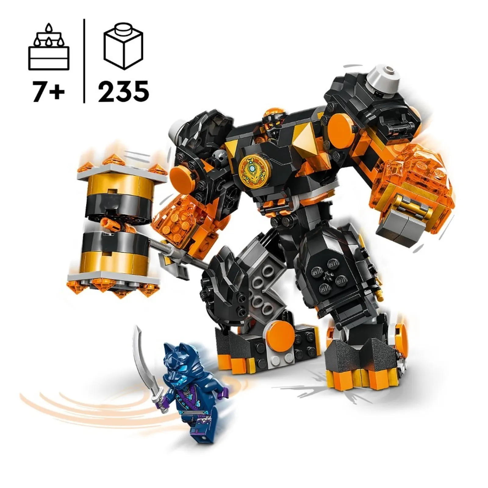 LEGO® Ninjago® -  Marele Robot Stihie de Pamant al lui Cole 71806, 235 piese, 7ani + [2]