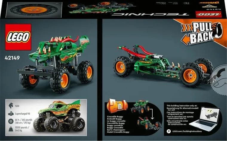Set de Constructii LEGO Technic  2 in 1 Monster Jam Dragon [4]