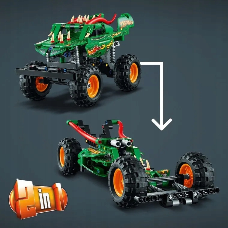 Set de Constructii LEGO Technic  2 in 1 Monster Jam Dragon [2]