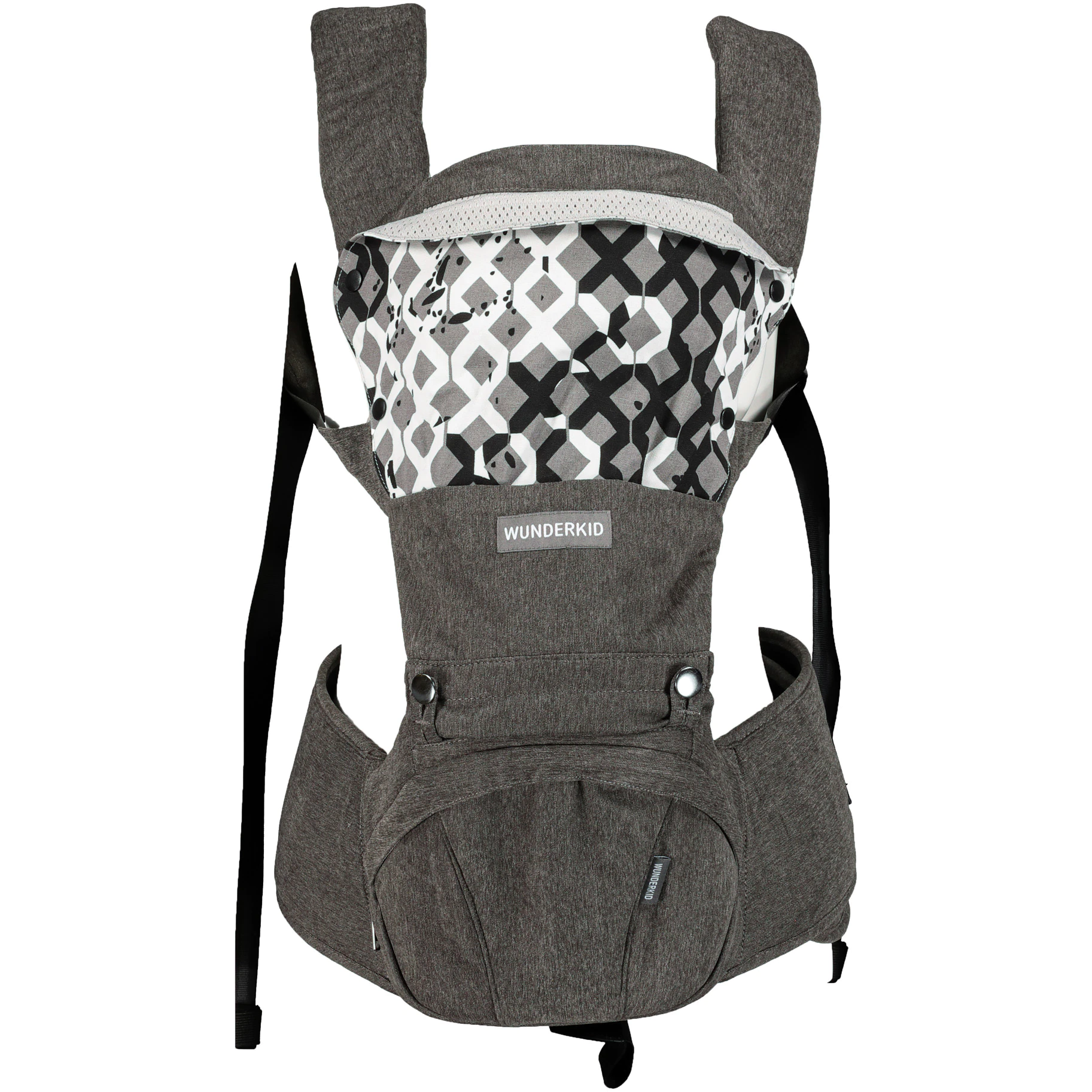 Marsupiu Multifunctional  pentru Bebelusi Wunderkid -  4 Sezoane cu 4 Pozitii de la  4 - 36 Luni  -  Culoare Gri Inchis [2]