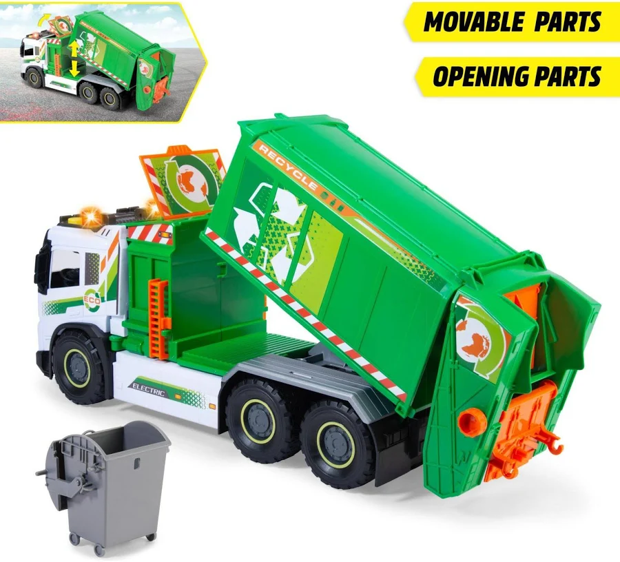Masina de Gunoi Interactiva Mare  cu Lumini si Sunete Autentice  Speed  Track  Recycle Truck -  Dimensiuni Ambalaj :  58 x 18 x 25  CM [3]