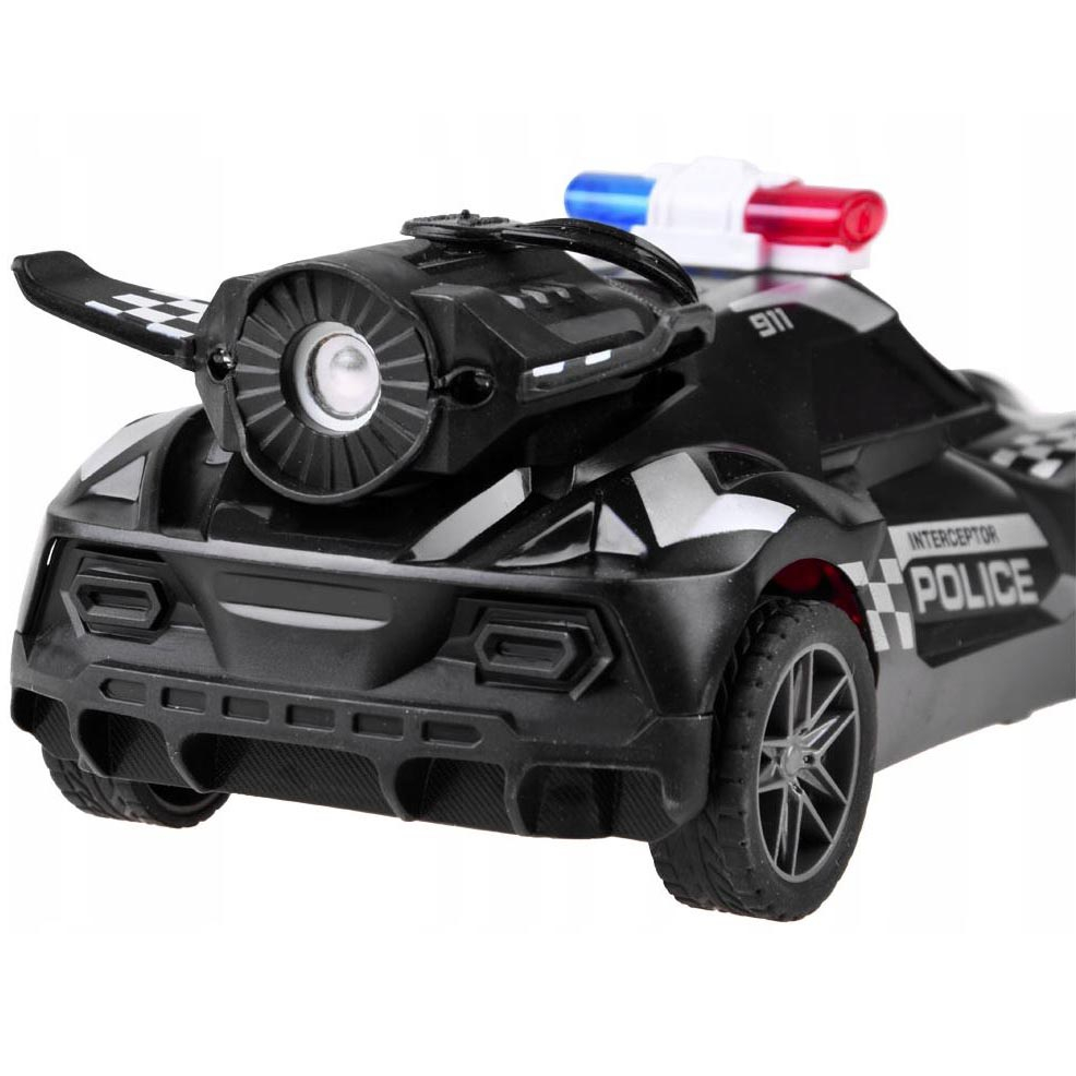 Masinuta cu Radiocomanda de Politie SpeedX Drift Turbo, Scoate Fum, Scara 1:20, Lumineaza Farurile, Functii - Stanga, Dreapta, Inainte si Inapoi, Neagra 18 CM [10]