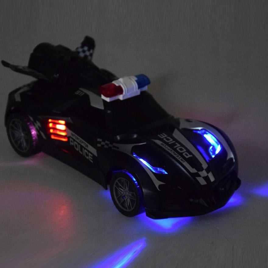 Masinuta cu Radiocomanda de Politie SpeedX Drift Turbo, Scoate Fum, Scara 1:20, Lumineaza Farurile, Functii - Stanga, Dreapta, Inainte si Inapoi, Neagra 18 CM [5]