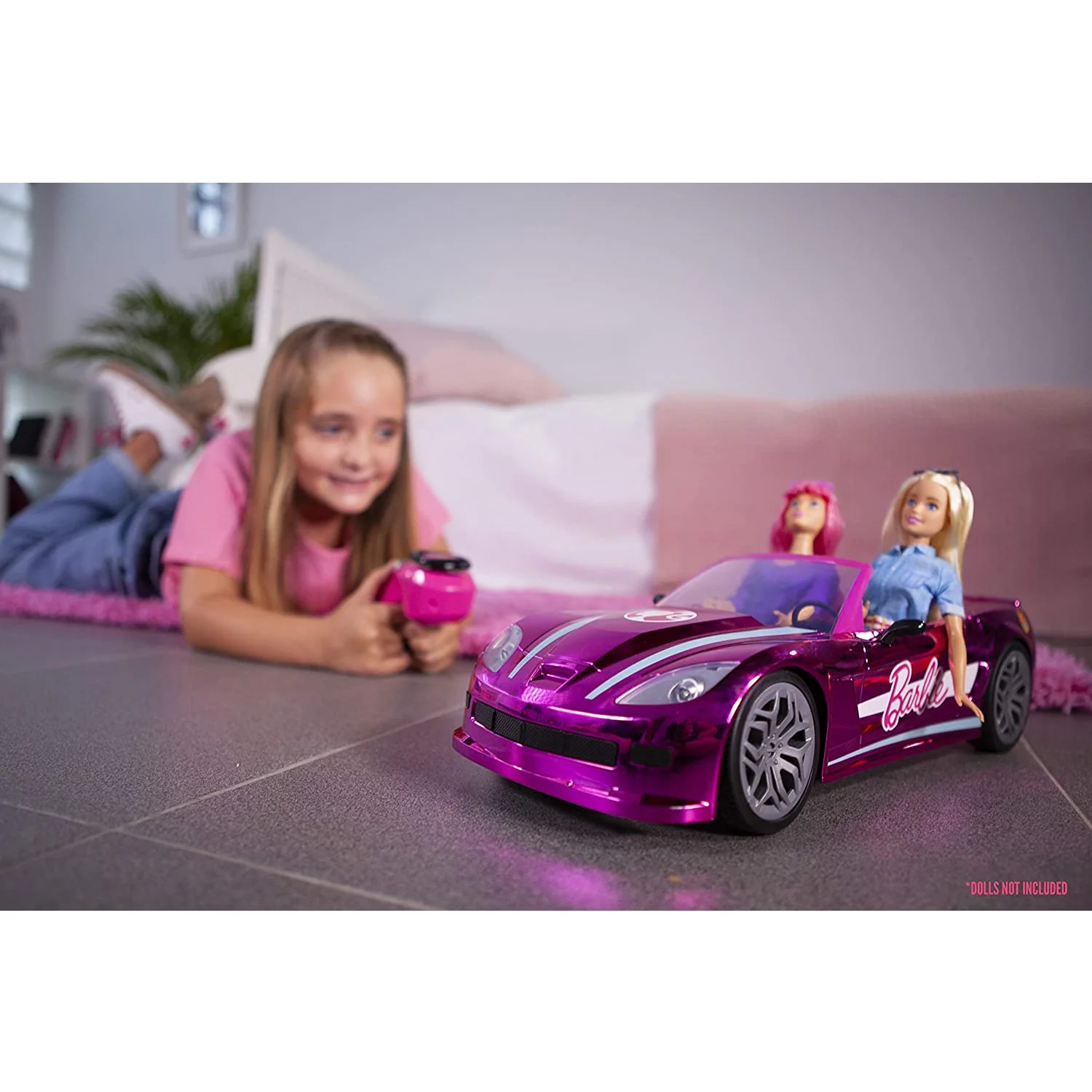 Masinuta cu Telecomanda Barbie -  Radio Control Dream Car, 40 cm, Roz - Editie Limitata [7]