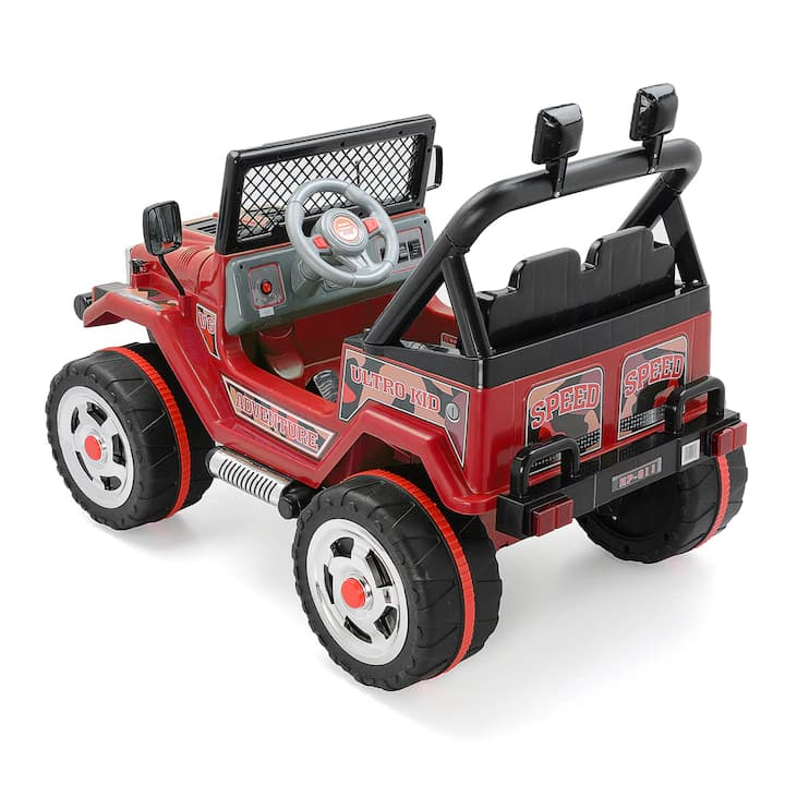 Masinuta electrica, Jeep Drifter Force - 2 Motoare, 12V - Rosu [2]