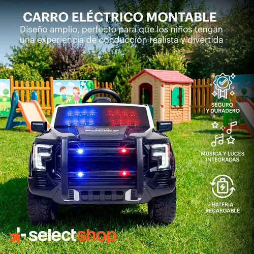 Masinuta Electrica pentru Copii -  SUV  Police Dodge  Ford  Ranger - Autonomie Mare Motor 2 x 30W, Telecomanda, Suspensie, Muzica si Lumini, Varsta 3-8 Ani [4]