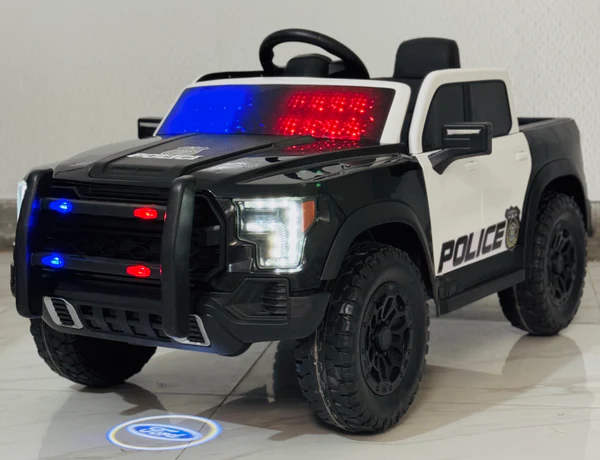 Masinuta Electrica pentru Copii -  SUV  Police Dodge  Ford  Ranger - Autonomie Mare Motor 2 x 30W, Telecomanda, Suspensie, Muzica si Lumini, Varsta 3-8 Ani [6]