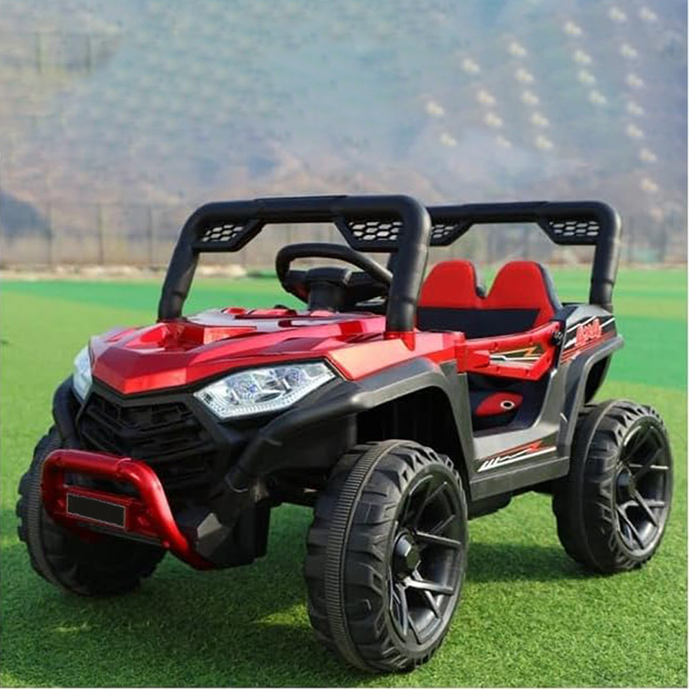 Masinuta Electrica cu Acumulator si Radiocomanda  pentru Copii -  Model Offroad  Buggyi UTV, Faruri Luminoase, 3 Viteze, Lungime 110 cm, , Rosu Camuflaj Spiderman [10]