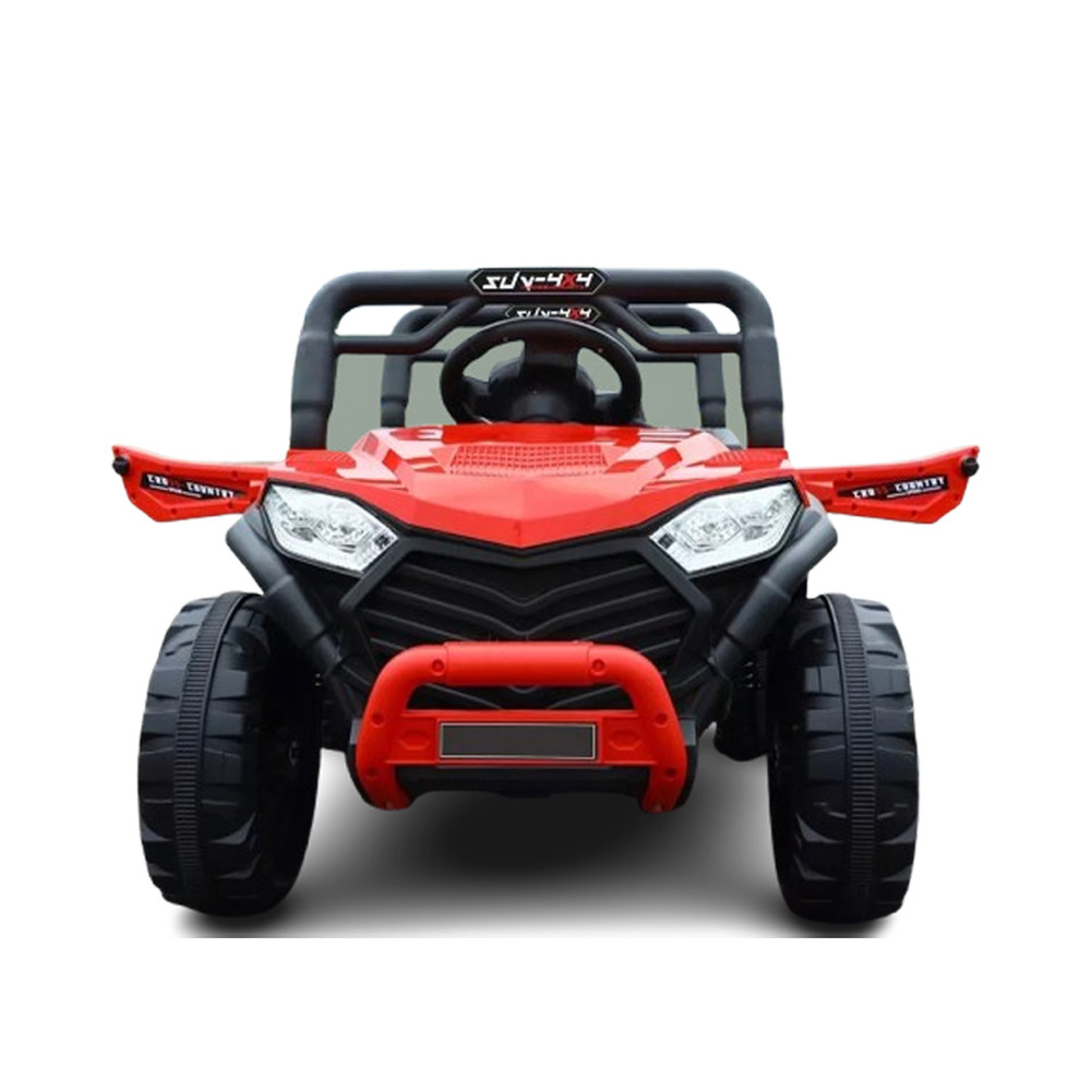 Masinuta Electrica cu Acumulator si Radiocomanda  pentru Copii -  Model Offroad  Buggyi UTV, Faruri Luminoase, 3 Viteze, Lungime 110 cm, , Rosu Camuflaj Spiderman [7]