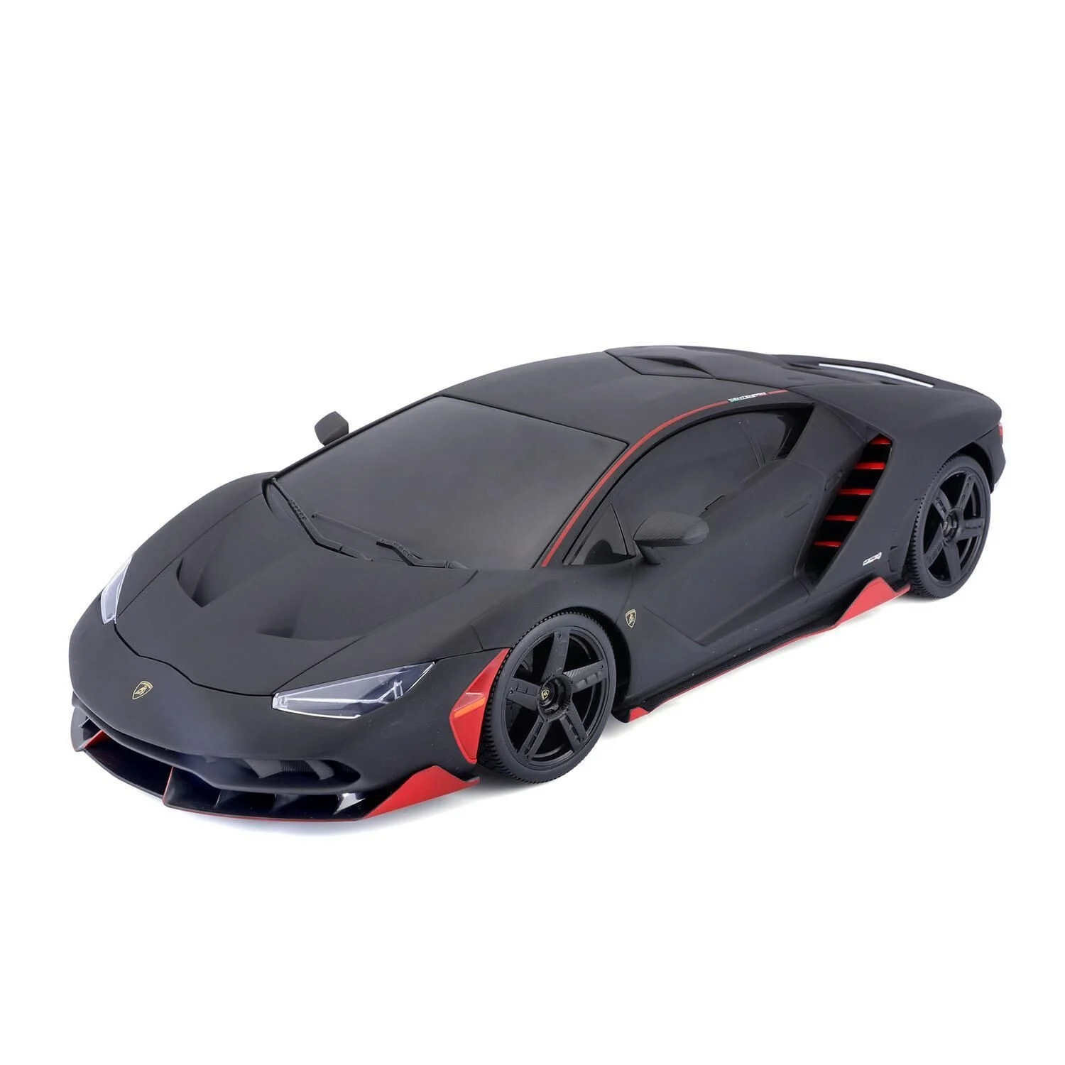 Masinuta RC Lamborghini Centenario -  Editie Limitata - Lumini Led si Suspensii, Roti de Cauciuc, Telecomanda Joystick 2.4 GHz , 36 CM-  Neagra Mat [2]