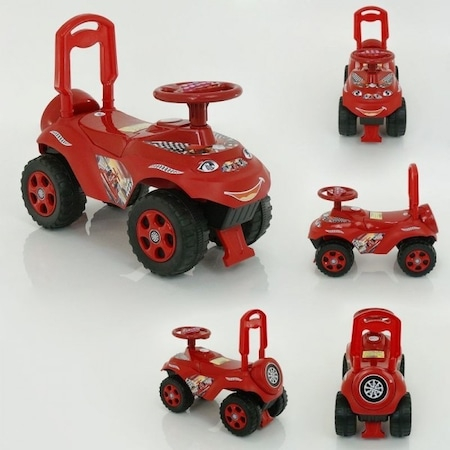 Masinuta Tip Premergator Ride On, Spatar Protectie si Volan cu Muzica, Lumini si Sunete in Limba Romana, Rosu [8]