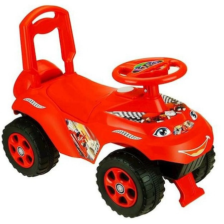 Masinuta Tip Premergator Ride On, Spatar Protectie si Volan cu Muzica, Lumini si Sunete in Limba Romana, Rosu [9]