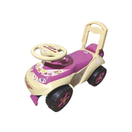 Masinuta Tip Premergator Ride On, Spatar Protectie si Volan cu Muzica, Lumini si Sunete in Limba Romana, Roz [3]