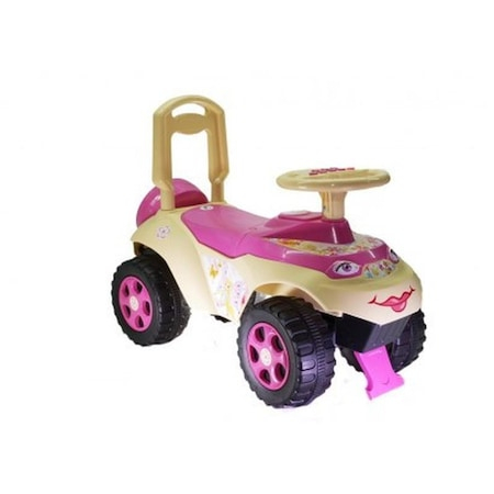Masinuta Tip Premergator Ride On, Spatar Protectie si Volan cu Muzica, Lumini si Sunete in Limba Romana, Roz [6]