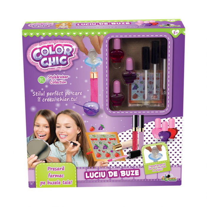 Mega Trusa Cadou pentru Fetite -  Color Chic , Style & Collection - Luciu de buze cu Sclipici Stralucitor [1]