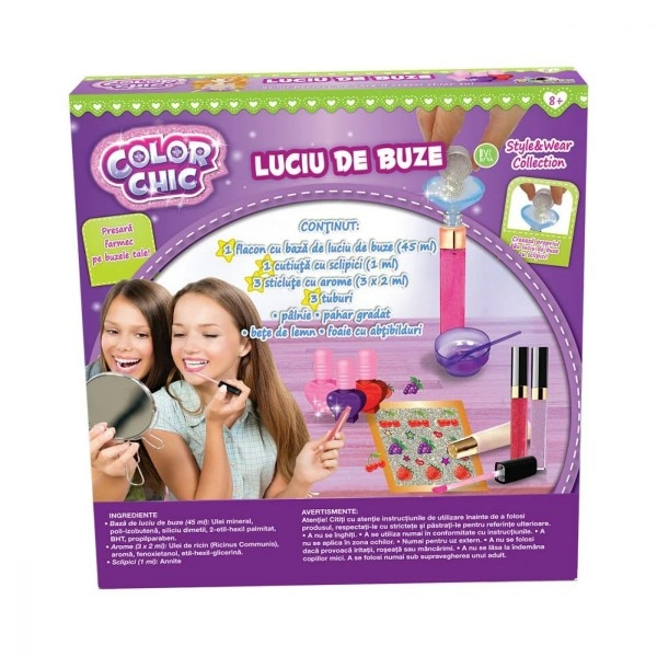 Mega Trusa Cadou pentru Fetite -  Color Chic , Style & Collection - Luciu de buze cu Sclipici Stralucitor [2]
