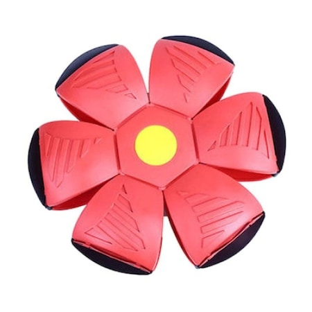 Minge zburatoare transformabila in disc Frisbee Phlat Ball P3 - Culoarea Rosie [4]