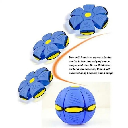 Minge zburatoare transformabila in disc, Junior Phlat ball, albastra [6]