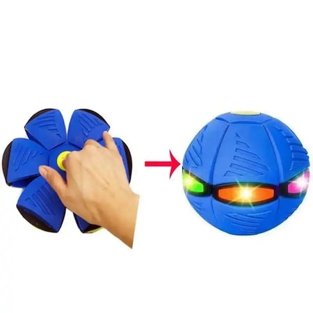 Minge zburatoare transformabila in disc, Junior Phlat ball, albastra [4]