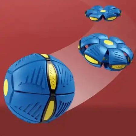 Minge zburatoare transformabila in disc, Junior Phlat ball, albastra [2]