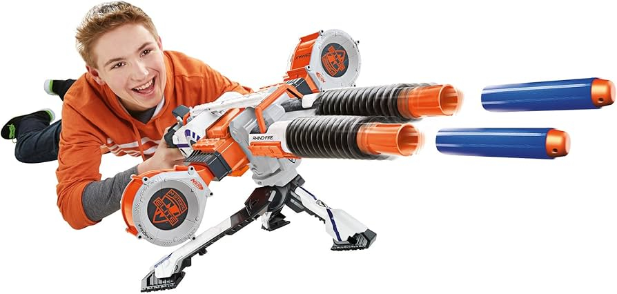 Mitraliera Motorizata Uriasa de Lupta  de jucarie Nerf Blaster Rhino-Strike ,  86 x 41 x 15 CM [1]