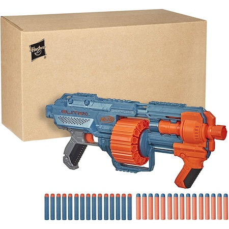 Mitraliera Nerf Elite N -Strike 2.0 RD - 15, dotata cu Tambur Rotativ, 30 Gloante incluse in Set Multicolor [5]