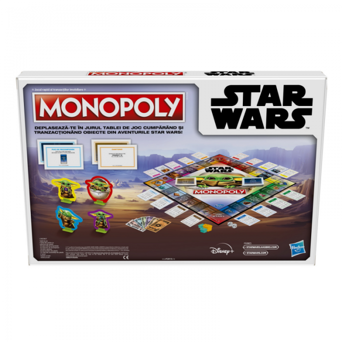 Monopoly Star Wars Mandalorian The Child  Yoda Junior , Original Hasbro in Limba Romana [2]