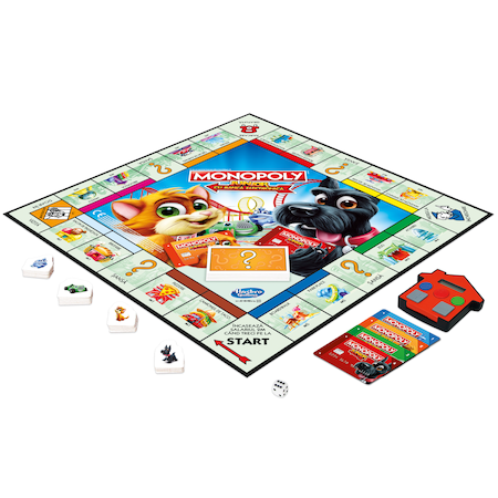 Monopoly Junior Banca Electronica - Tehnologie Avansata Touch cu Cititor de Card Inclus,  Original Hasbro in Limba Romana [4]