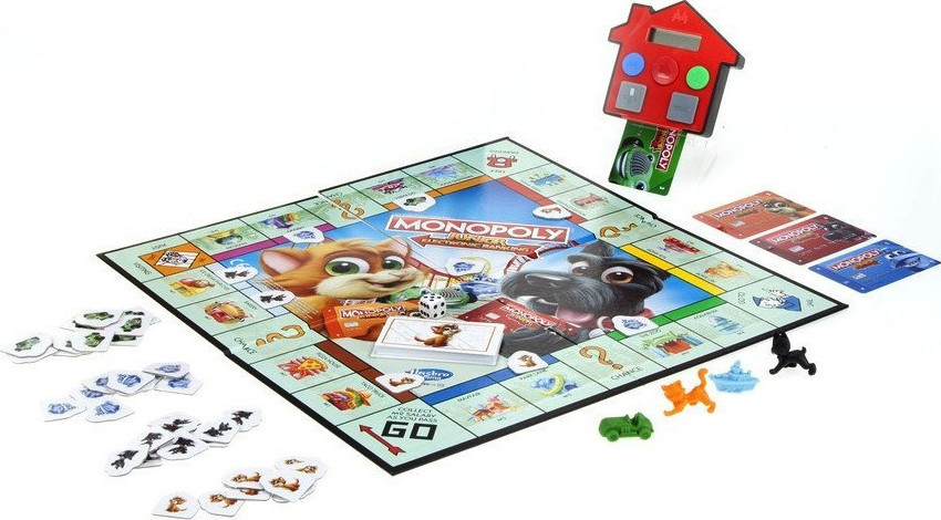 Monopoly Junior Banca Electronica - Tehnologie Avansata Touch cu Cititor de Card Inclus,  Original Hasbro in Limba Romana [2]