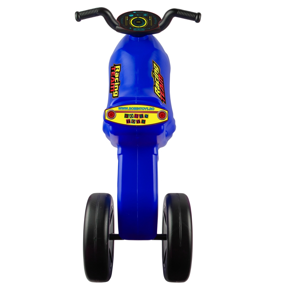 Motocicleta tip tricicleta pentru Copii model unisex fara pedale cu 3 roti pentru exterior- MADE IN ROMANIA - Culoare  Albastru [3]