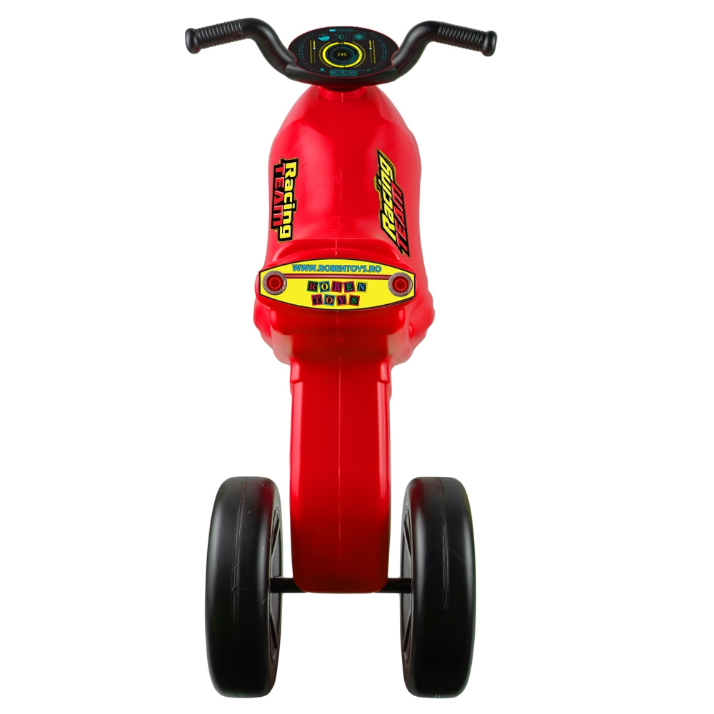 Motocicleta tip tricicleta pentru Copii model unisex  fara pedale cu 3 roti pentru exterior- MADE IN ROMANIA -  CULOARE ROSU [3]