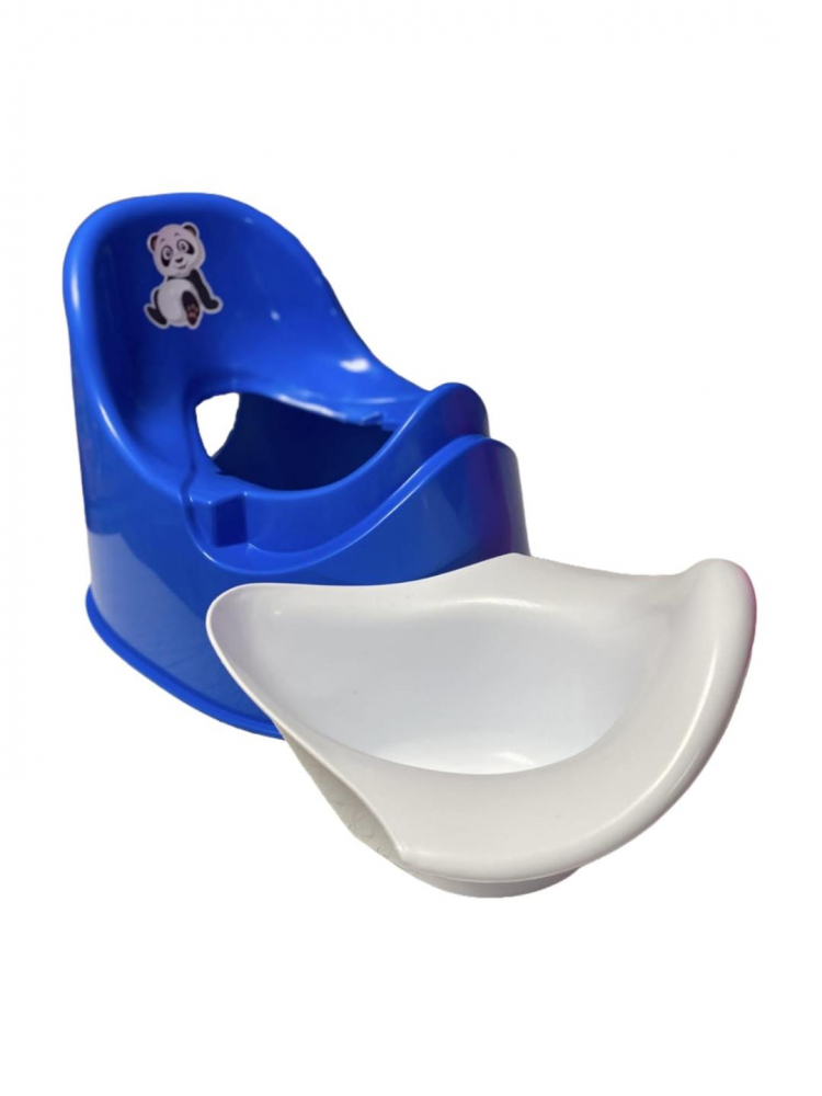 Olita pentru copii  Smart Baby, margini rotunjite si vas detasabil,  Albastru  / Alb , 37x27.5x28 Cm [2]