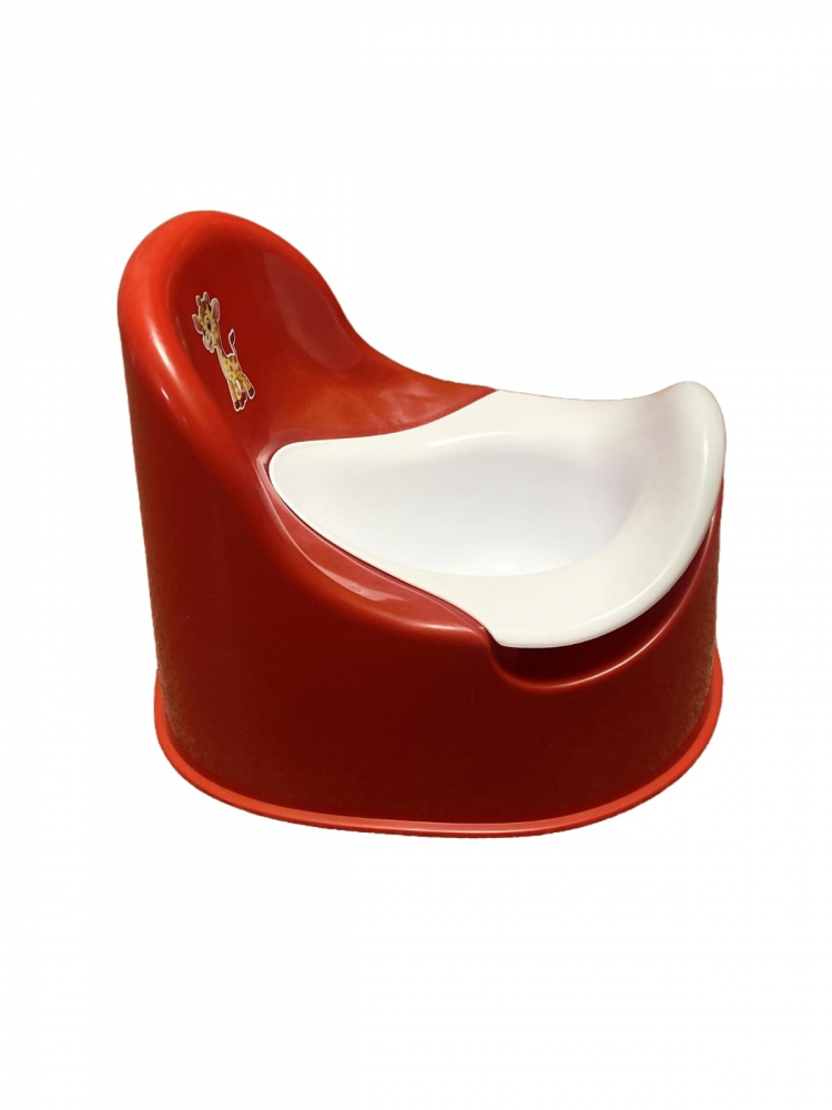Olita pentru copii Smart Baby, margini rotunjite si vas detasabil, Rosu / Alb , 37x27.5x28 Cm [2]