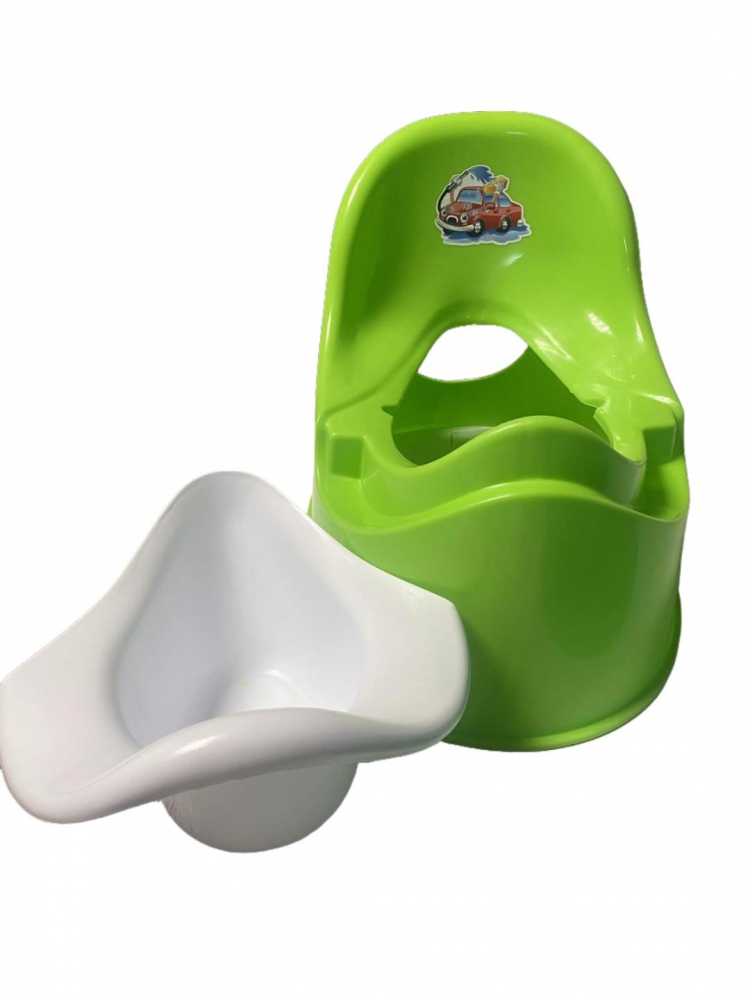 Olita pentru copii  Smart Baby, margini rotunjite si vas detasabil,  Verde deschis  / Alb , 37x27.5x28 Cm [6]