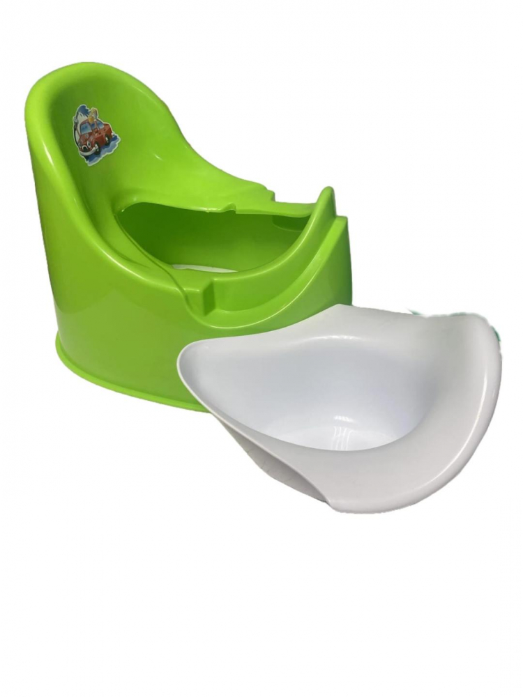 Olita pentru copii  Smart Baby, margini rotunjite si vas detasabil,  Verde deschis  / Alb , 37x27.5x28 Cm [4]