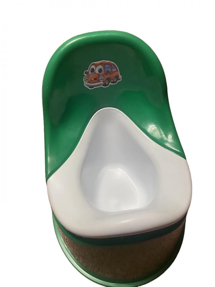 Olita pentru copii  Smart Baby, margini rotunjite si vas detasabil,  Verde inchis  / Alb , 37x27.5x28 Cm [7]