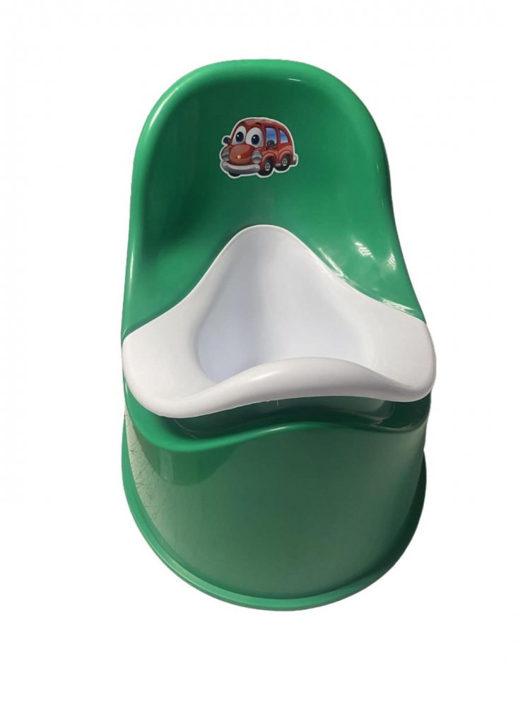 Olita pentru copii  Smart Baby, margini rotunjite si vas detasabil,  Verde inchis  / Alb , 37x27.5x28 Cm [3]