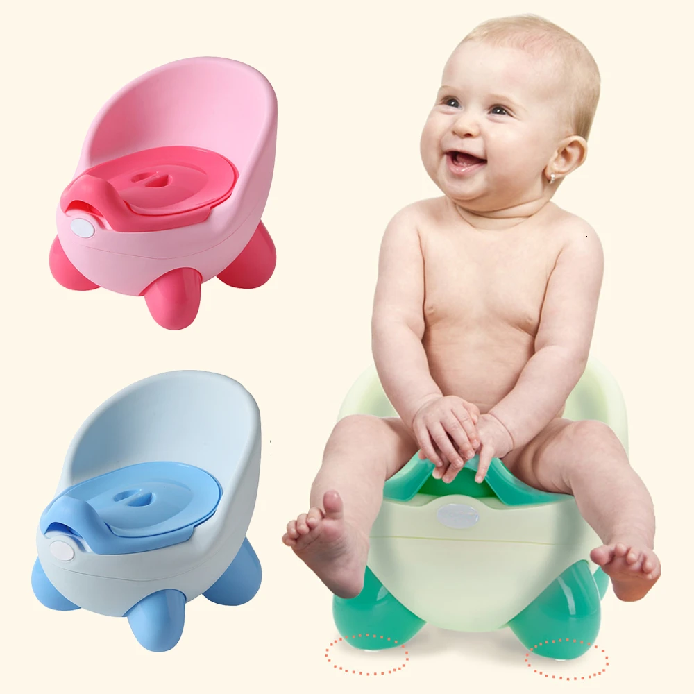 Olita Scaunel Bebe Ergonomic cu Capac , Scaun de Toaletă cu Picioruse  Antiderapante Throne pentru Antrenament WC - Verde cu Portocaliu [7]
